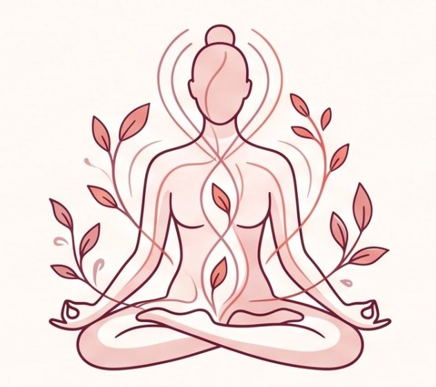 Illustration: Meditation und fliessende Energie